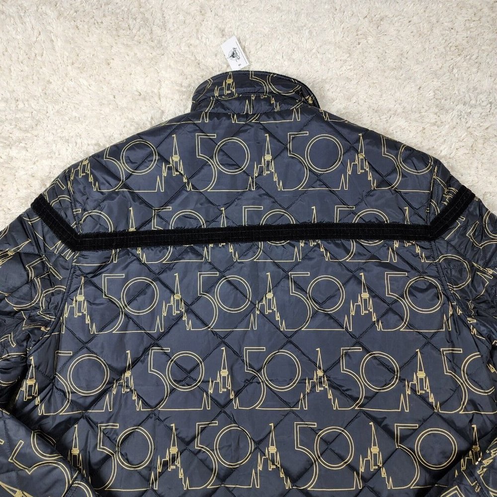 Walt Disney World Jacket Mens XXL Black 50th Anniversary Quilted Zip Castle - Picture 10 of 15